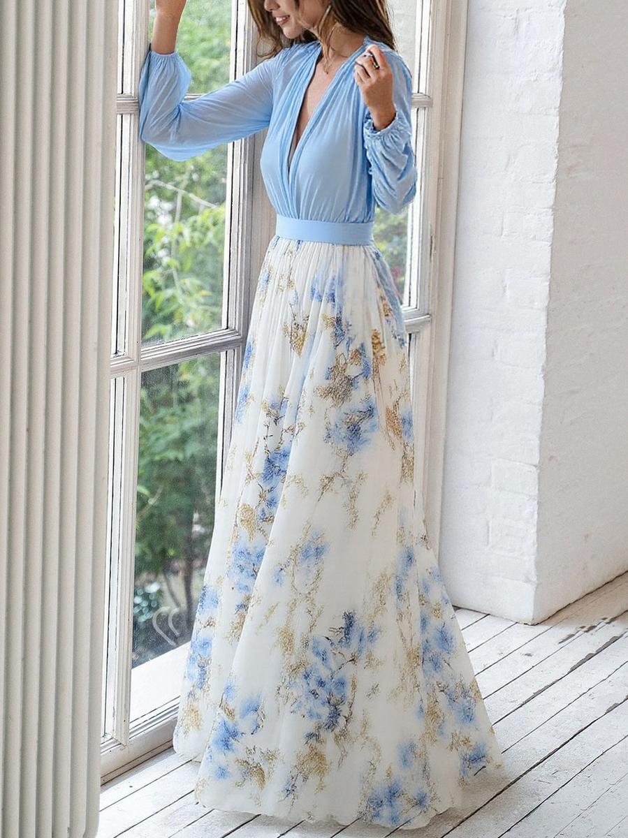 Tess™ | Lange Jurk met Bloemenprint