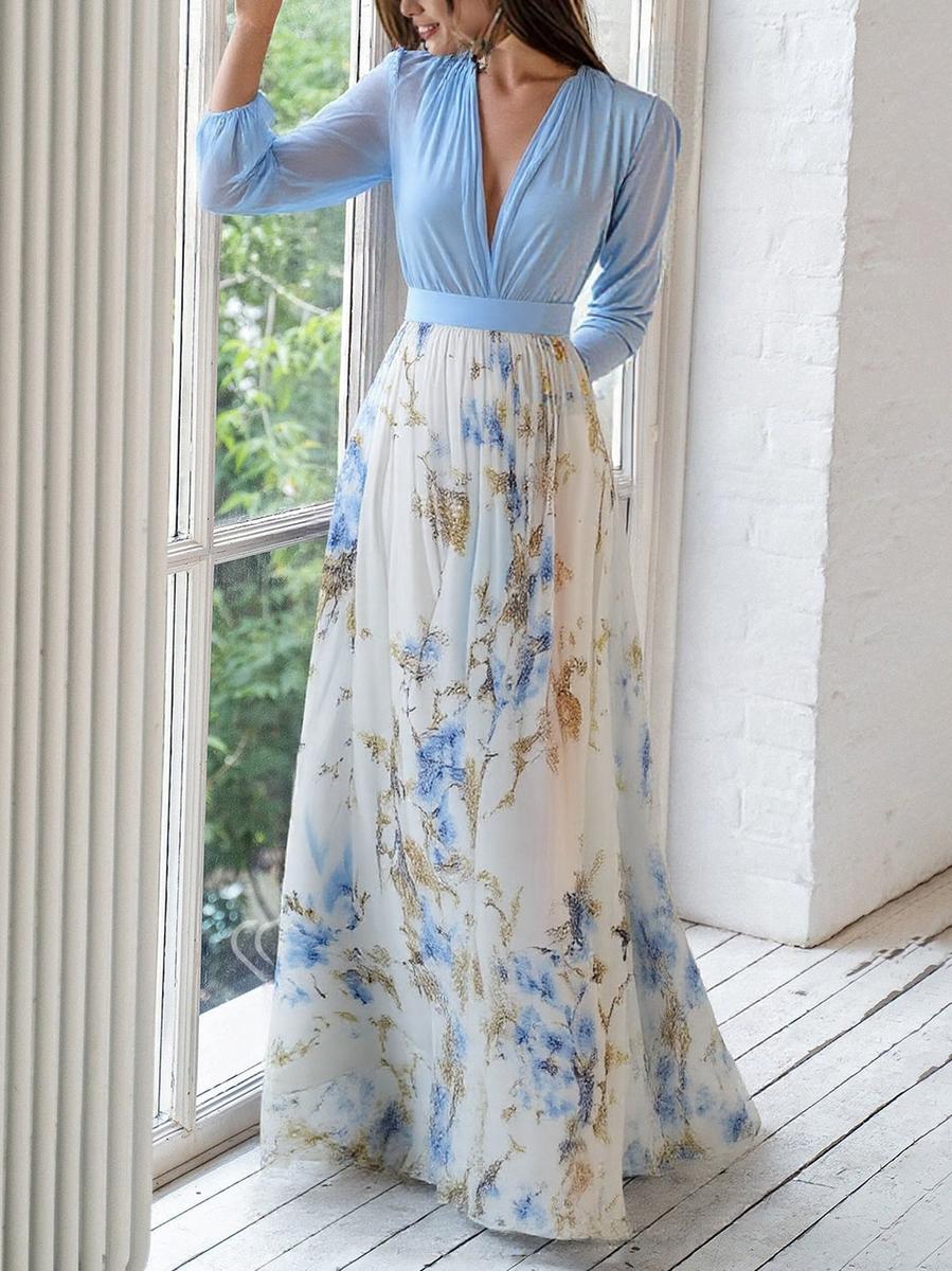 Tess™ | Lange Jurk met Bloemenprint